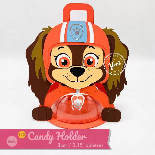 Liberty Paw Patrol candy holder - For 8cm / 3.15” Sphere - SVG and Studio files