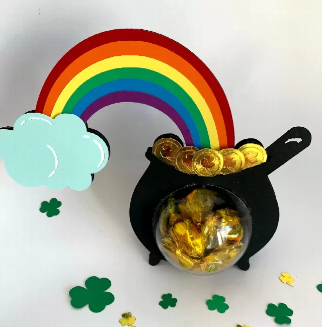 St. Patrick's Treasure candy holder - For 8cm / 3.15" Sphere - Svg and Studio files