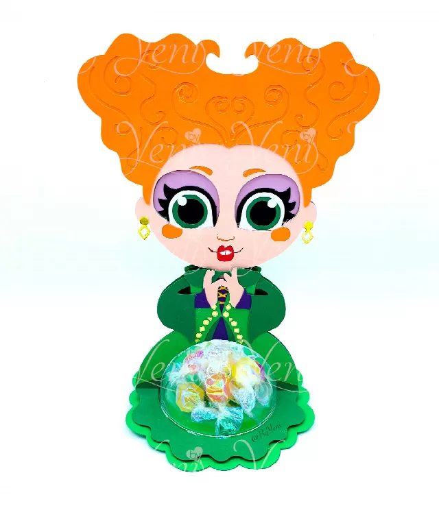 Winifred candy holder - For 4 sizes - Svg and Studio files