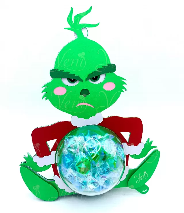 Grinch candy holder - For 4 sizes - Svg and Studio files