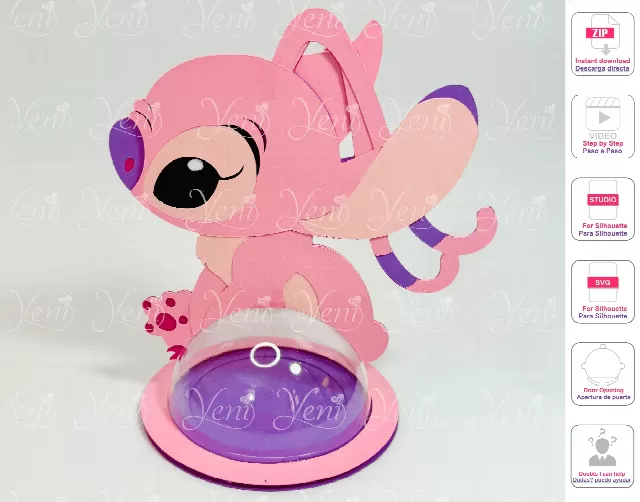 Angel candy holder - For 8cm / 3.15” Sphere - Svg and Studio