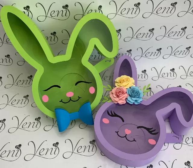 WITH Iris Shutter Bunny Head Candy Box couple