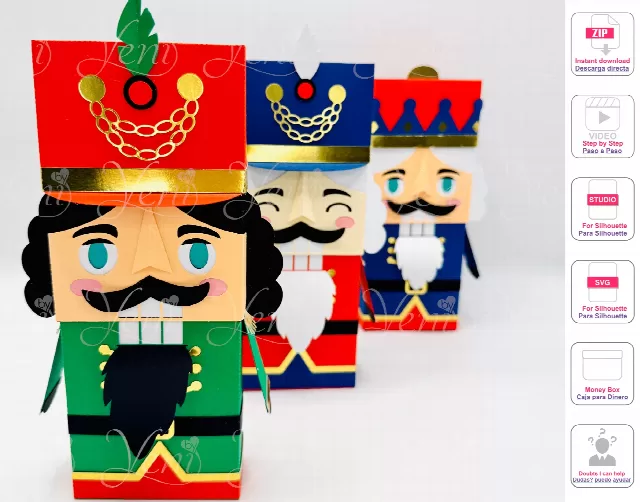 Nutcracker Treat Box  - Digital File - Studio and Svg