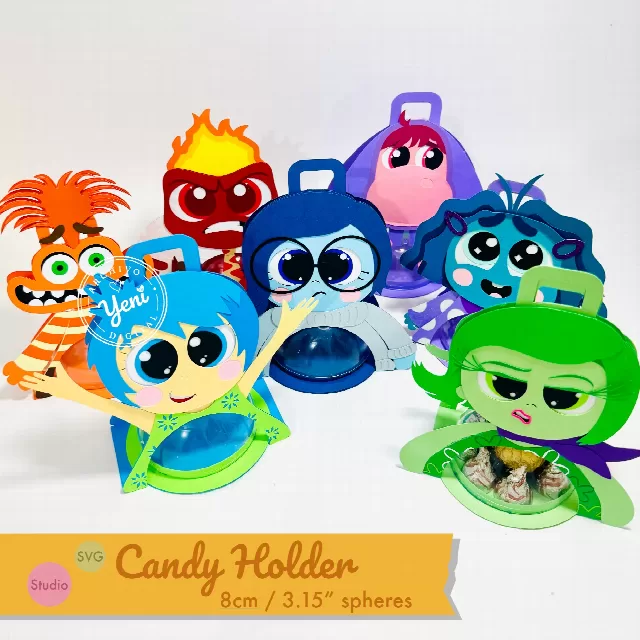 Inside Out Pack candy holder - For 8cm / 3.15” Sphere - Svg and Studio