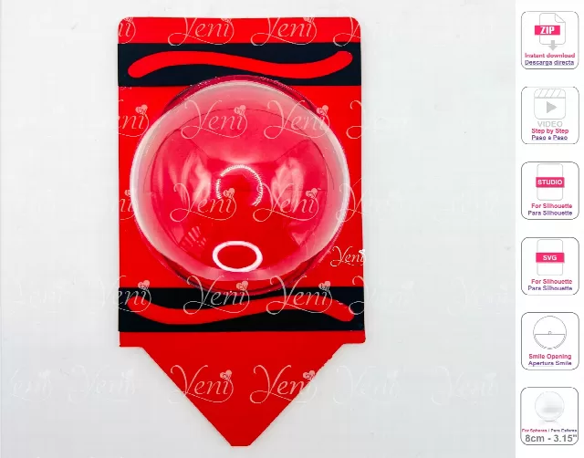 Crayon candy holder - For 8cm / 3.15" Sphere - Svg and Studio files