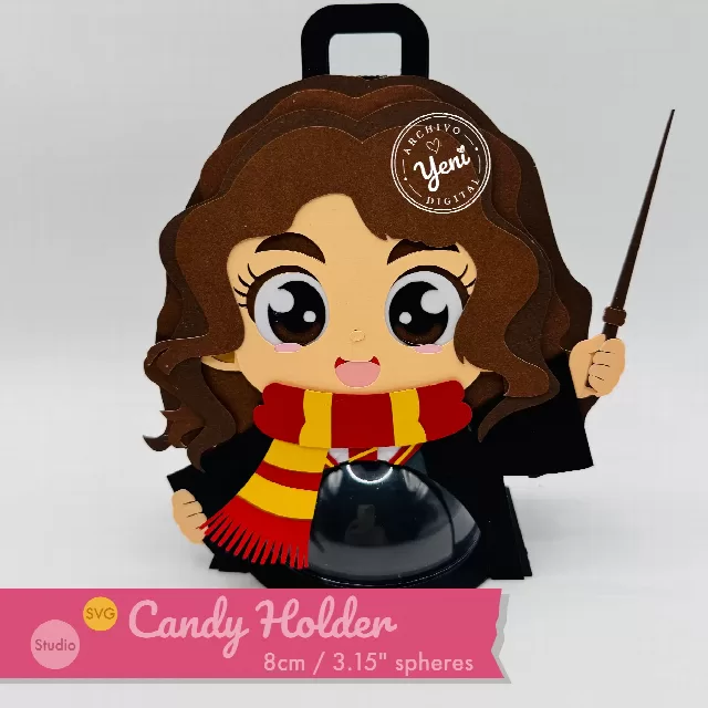 Hermione Granger candy holder - For 8cm / 3.15” Sphere - Digital Files  - svg -studio - Harry Potter