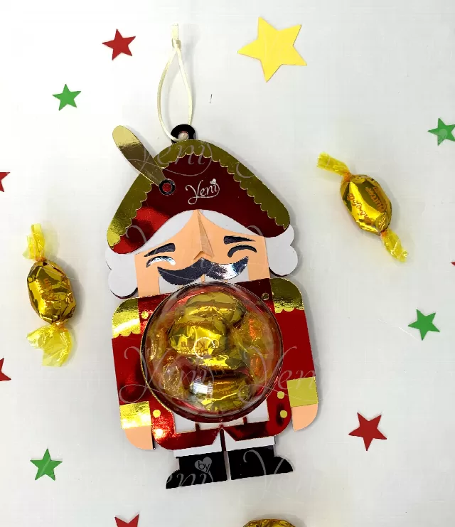 Christmas Nutcracker Ornament  - Nutcracker Ornament 4 sizes - Digital Files - Xmas - candy - svg -studio