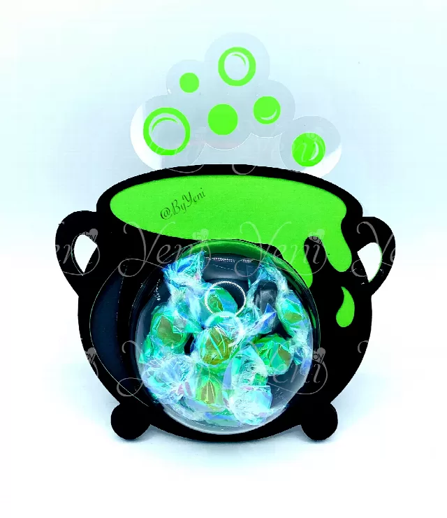Cauldron candy holder - For 8cm / 3.15" Sphere - Svg and Studio files