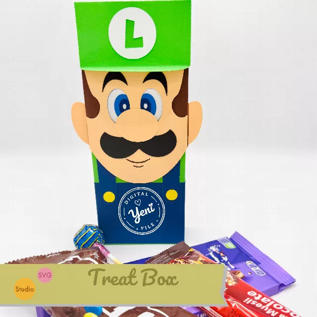 Luigi Bros Treat Box  - Digital File - Studio and Svg