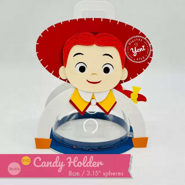 Jessie Toy Story candy holder - For 8cm / 3.15” Sphere - SVG and Studio files