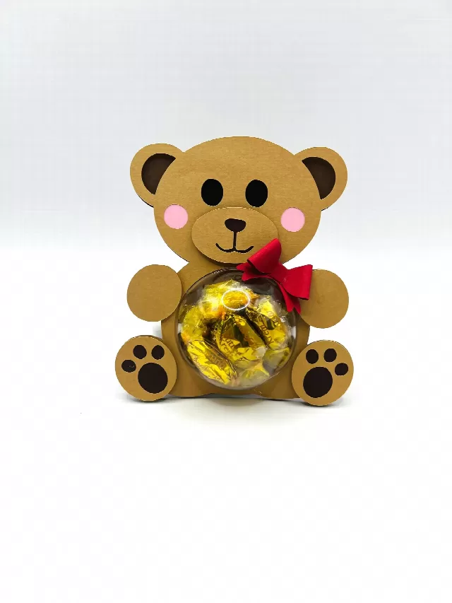 Teddy Bear candy holder - For 3 sizes - Svg and Studio files