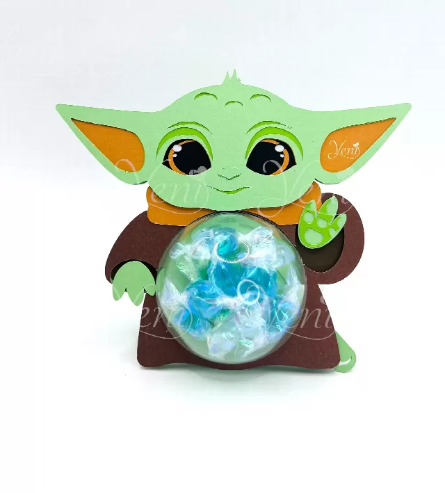 Grogu candy holder - For 8cm / 3.15" Sphere - Svg and Studio files