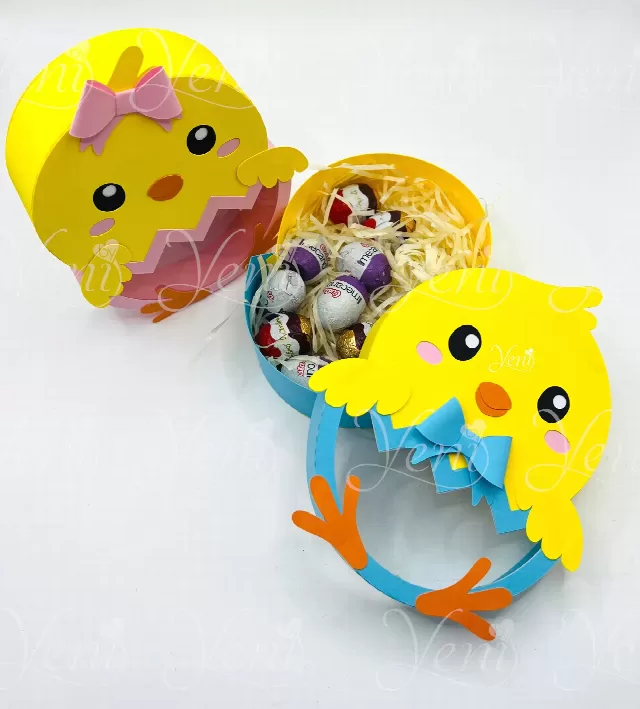 WITH LID Easter Chick Candy Box for boy and girl