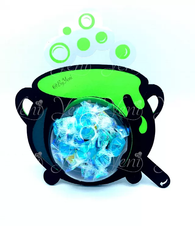 cauldron candy holder - For 4 sizes - Svg and Studio files