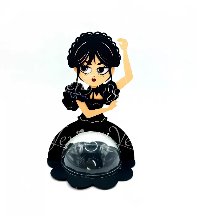 Wednesday Adams candy holder - For 8cm / 3.15" Sphere - Svg and Studio files