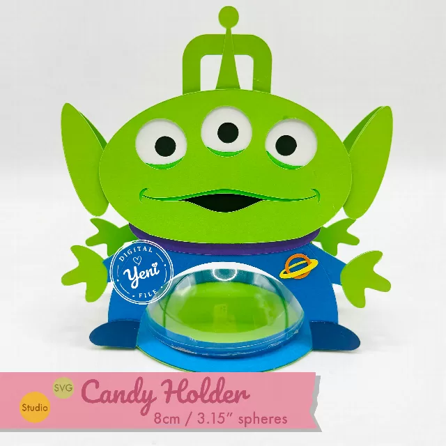 Aliens  Toy Story candy holder - For 8cm / 3.15” Sphere - SVG and Studio files