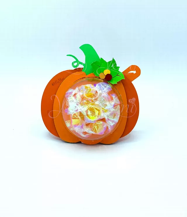 Pumpkin candy holder - For 4 sizes - Svg and Studio files