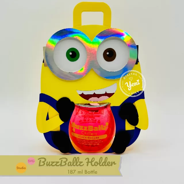Minions Bob BuzzBallz holder - For 8cm / 3.15” Sphere - SVG and Studio files