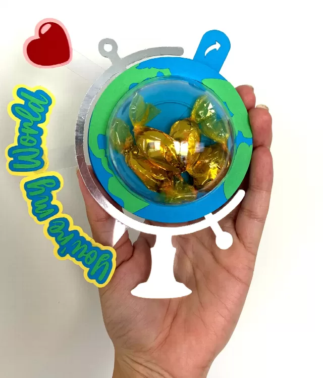WITH OPENING MECHANISM Globe - for 4 sizes domes - Digital Files - candy - Svg and Studio files - Layers gift - Valentine's day