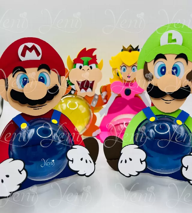 Mario Bros candy holders Super Pack - For 8cm / 3.15" Sphere - Svg and Studio files