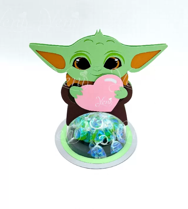 Grogu candy holder - For 8cm / 3.15" Sphere - Svg and Studio files