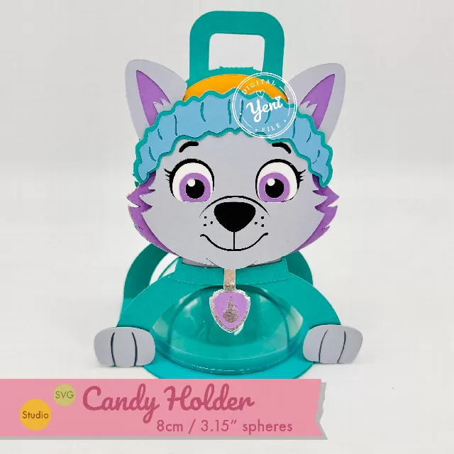 Everest Paw Patrol candy holder - For 8cm / 3.15” Sphere - SVG and Studio files