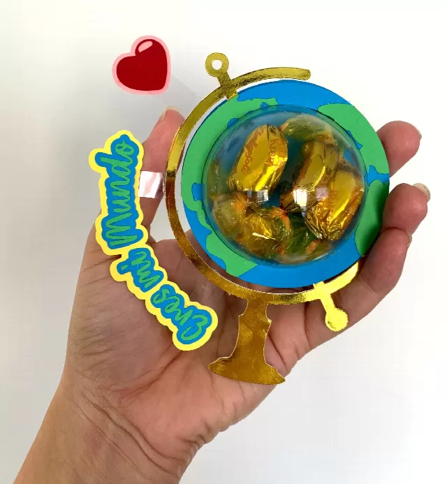 WITHOUT OPENING MECHANISM Globe - for 4 sizes domes - Digital Files - candy - Svg and Studio files - Layers gift - Valentine's day