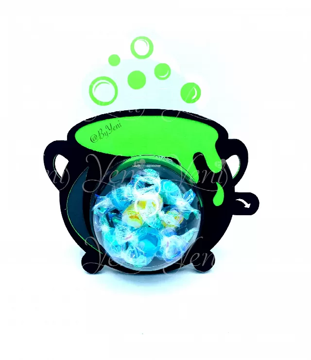 Cauldron candy holder - For 4 sizes - Svg and Studio files