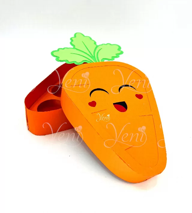 WITH Layers LID Easter Carrot Candy Box