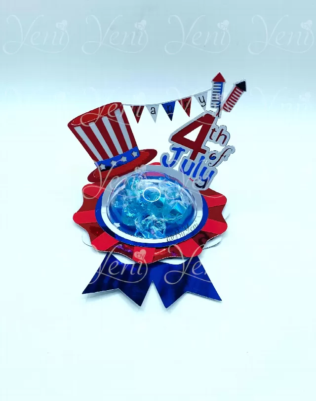 4th of July candy holder - For 4 sizes - Svg and Studio files