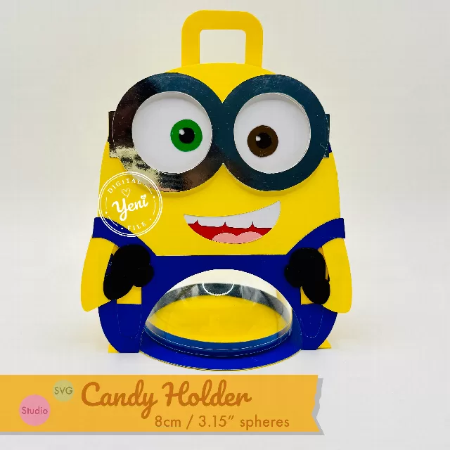 Minions Bob candy holder - For 8cm / 3.15” Sphere - SVG and Studio files