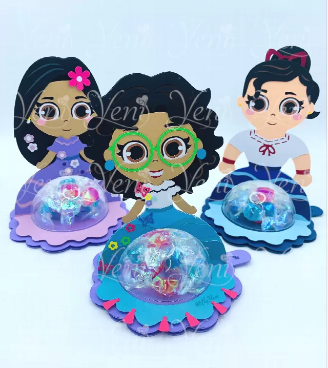 Encanto 3 Sisters candy holders - For 4 sizes - Svg and Studio files