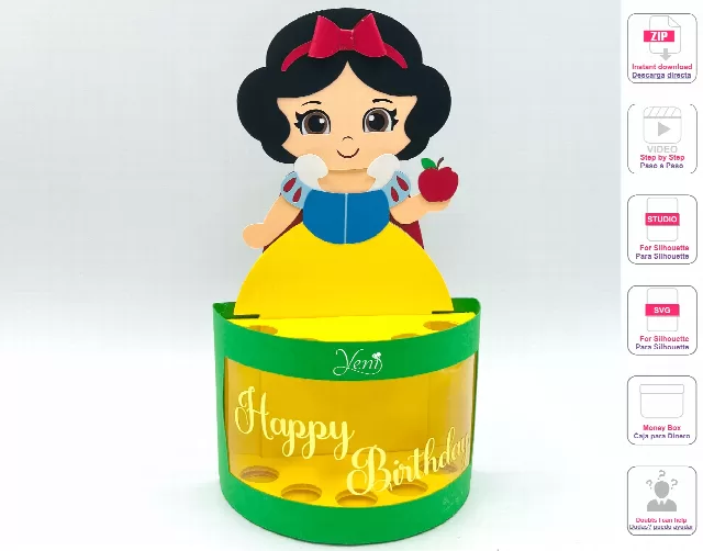 Snow White Money Holder - Svg and Studio files