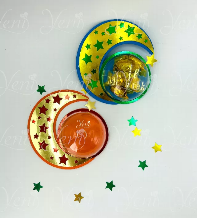 Ramadan Moon candy holder - For 8cm / 3.15" Sphere - Svg and Studio files
