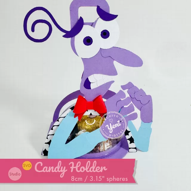 Fear Candy Holder - For 8cm / 3.15” Sphere - Svg and Studio files