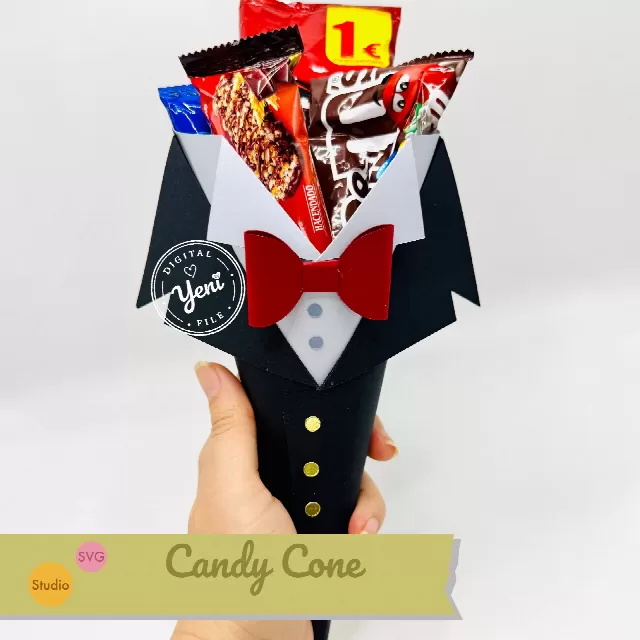 Men's Suit cone for dad - Studio and Svg files