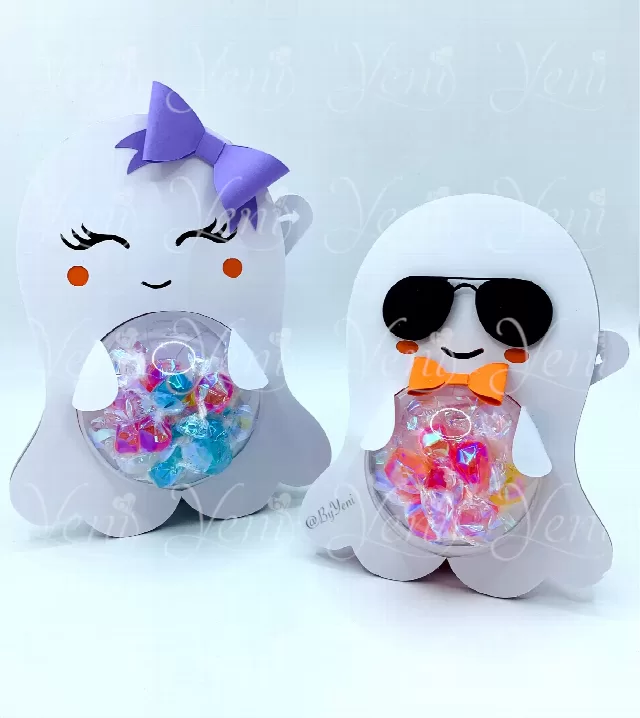 Ghosts candy holder - For 3 sizes - Svg and Studio files