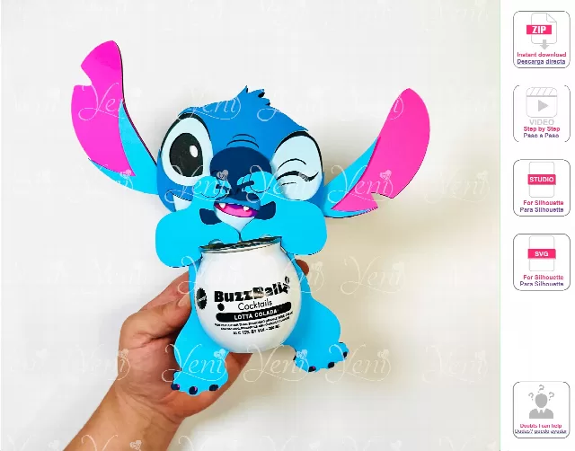 Stitch Buzzballz holder - Svg and Studio files 