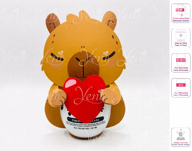 Capybara Buzzballz holder - SVG (cricut or scanandcut)- Studio (Cameo) / Digital File