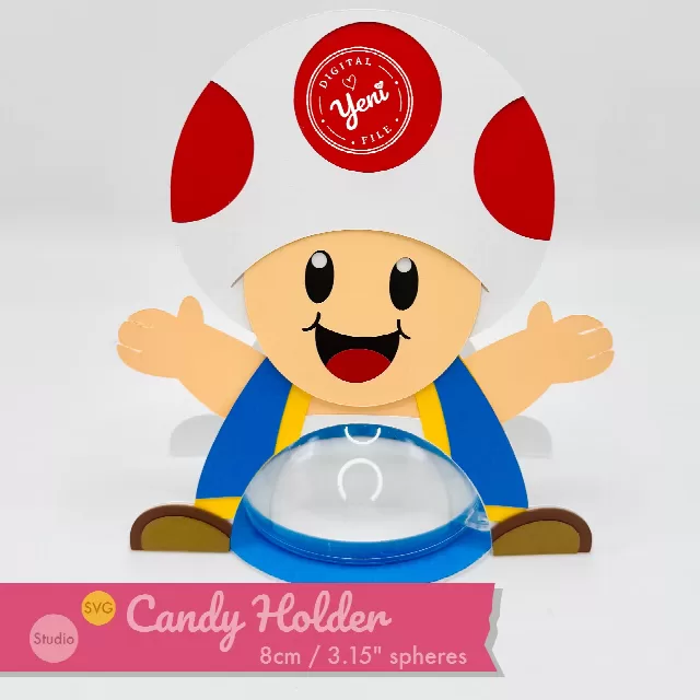 Toad candy holder - For 8cm / 3.15” Sphere - SVG and Studio files