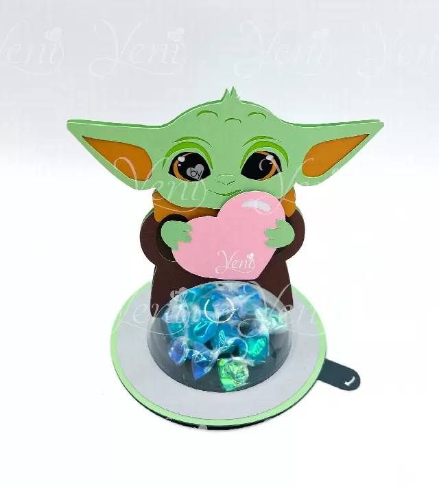 Grogu candy holder - For 4 sizes - Svg and Studio files