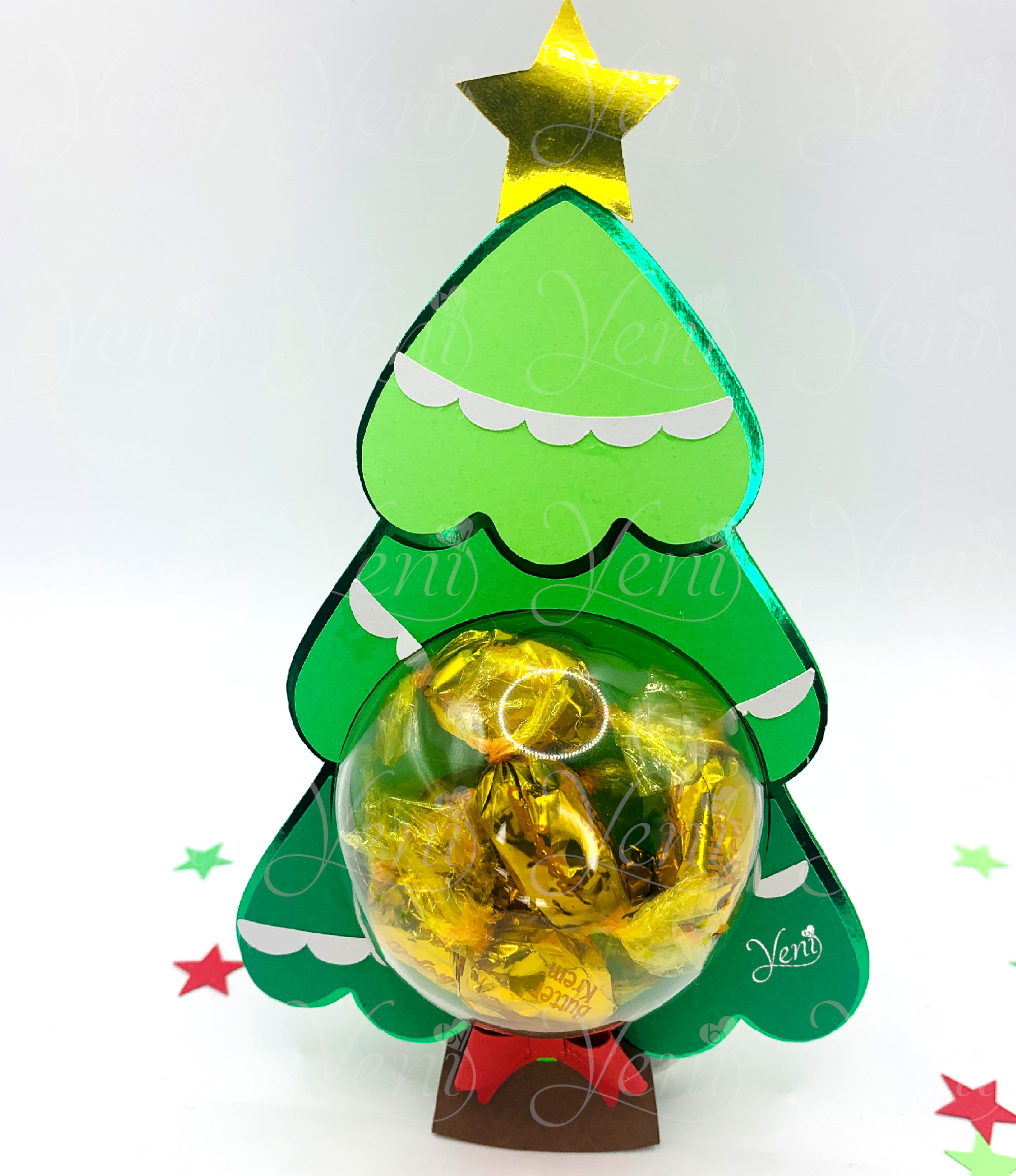 Christmas Tree candy holder – Tree Ornament for 4 sizes spheres ...